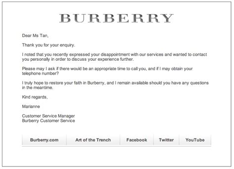 burberry customer service email|burberry customer service twitter.